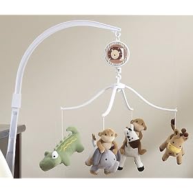 Bedtime Originals Baby Zoo Musical Mobile - Chocolate