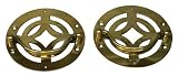 Asian brass longevity drawer pulls / handles - set of two, 3