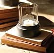 Glass and Antique Bronze Metal and Glass Votive Candle Holder