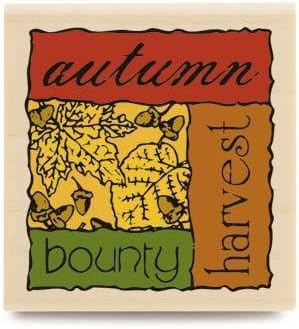Stampabilities Wood Mount Rubber Stamp "Autumn - D1031" Harvest Bounty
