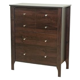 Child Craft Bridge Four Drawer Chest, Dark Alder by Childcraft