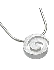 VINANI brand Germany 925 Sterling Silver Women Pendant Spiral brushed with Snake Chain Necklace ASR