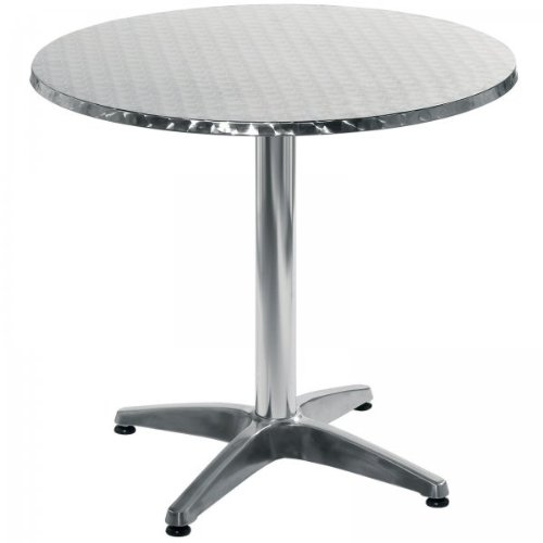 Base 31.5 in Top ITALMODERN Alice Aluminum Round Outdoor Dining Table