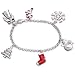 Silver Christmas Charm Diamond Bracelet