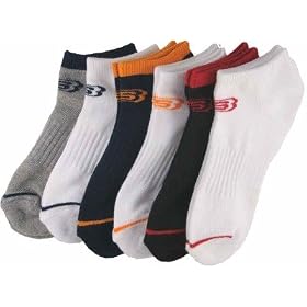 Skechers 6 Pack Mini-Crew Socks Medium (toddler/youth shoe sizes 9-1.5)