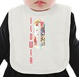 Flower Power Floral Pattern ネクタイを有する有機ビブ Medium