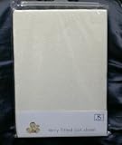 Cream Terry Fitted Cot Sheet