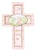 Precious Moments Porcelain Cross with Stand, Jesus Loves Me, Girl