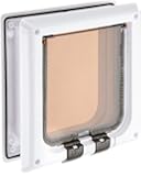 Trixie Pet Products 4-Way Locking Cat Door with Tunnel, White