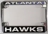 Atlanta Hawks NBA Chrome Motorcycle RV License Plate Frame