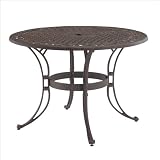 48 Diameter Home Styles Round Outdoor Dining Table in Rust Brown Finish