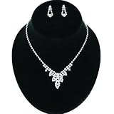 Bridal Jewelry Set Austrian Crystal Rhinestone White DM