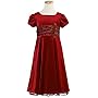 Bonnie Jean Girl Red Velvet Christmas Special Occasion Dress 7-12