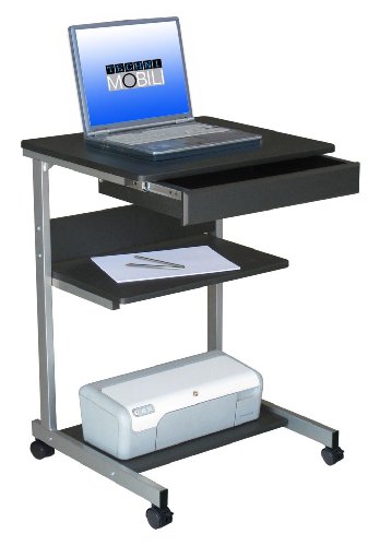 TECHNI MOBILI Modus Metal Computer Student Laptop Desk in Graphite
