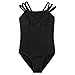 Arshiner Girls' Lace Slim Tank Dancing Ballet Camisole Leotard, Black, 150(Age for 9-10Y)