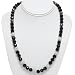 10mm Black Hemitate and White Crystal Pave Disco Ball Adjustable Necklace Chain