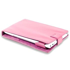 MiniSuit Leather Case for Amazon Kindle with Adjustable Leather Stand (Pink)