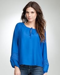 Blouson Sleeve Silk Blouse