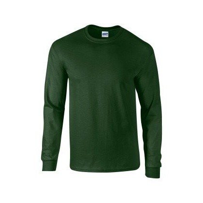 Gildan Mens Plain Crew Neck Ultra Cotton Long Sleeve T-Shirt