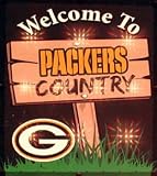 Green Bay Packers Welcome To Packers Country Lighted Wall or Window Hanging Sign