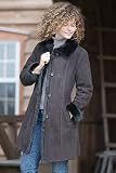 Women's Shearling Coat with Mink Collar & Cuffs