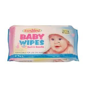 Freshies Gentle Baby Wipes with Vitamin E and Aloe Vera – 80 Wipes