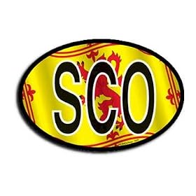 Scotland Wavy oval decal