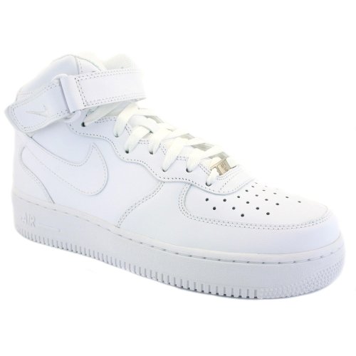 Nike Airforce 1 Mid Leather Mens Trainers White/ White 11 UK