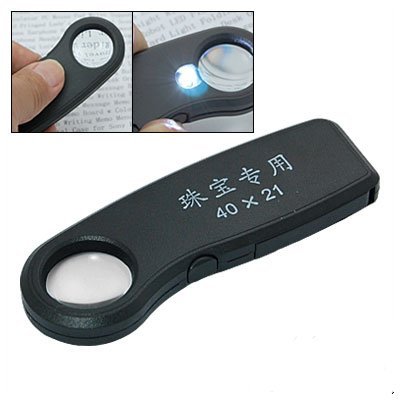 Mini High Power 40X Lighted Magnifying Glass Jewelry Magnifier