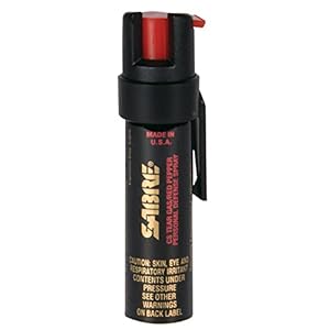 SABRE 3-IN-1 Pepper Spray - Advanced Police Strength - Compact Size with Clip