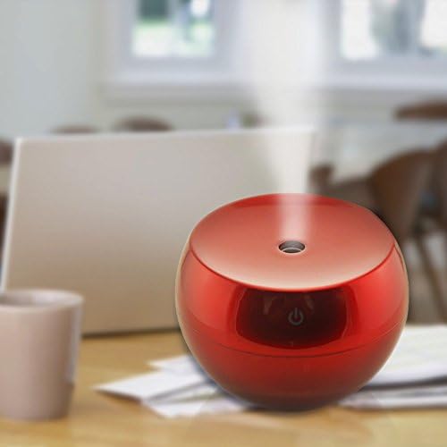 Viskye Mini Cool Mist USB Air Humidifier, Portable Oil Diffuser for Office, Room (Red)
