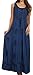 Sakkas Stella Long Tank Top Adjustable Caftan Corset Dress with Embroidery