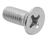 Zinc Plated Steel Machine Screw, Flat Head, Phillips Drive, M3.5-0.6, 20mm Length (Pack of 100)