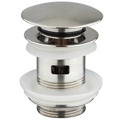 Massiv Edelstahl Ablaufgarnitur Popup Push-Open AblaufVentil Push open f�r Waschtisch / Waschbecken / Sp�le / Becken in der K�che mit �berlauf. Auf und zu durch antippen