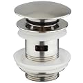 Massiv Edelstahl Ablaufgarnitur Popup Push-Open AblaufVentil Push open f�r Waschtisch / Waschbecken / Sp�le / Becken in der K�che mit �berlauf. Auf und zu durch antippen
