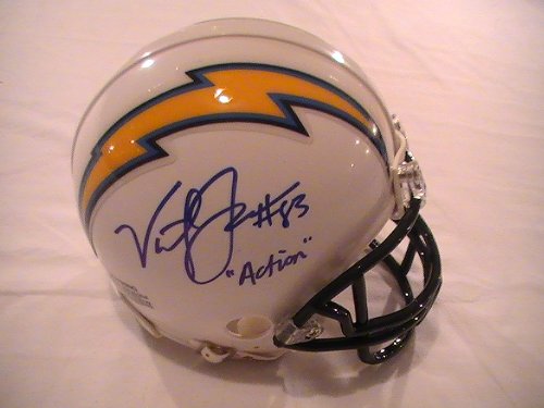 VINCENT JACKSON SIGNED AUTOGRAPHED MINI HELMET SAN DIEGO CHARGERS + HOLOGRAM