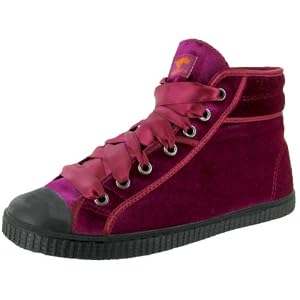 Buy ROCKET DOG Scream Out Ladies Velvet Lace Up Ribbon Casual High Top Sneaker Shoes Fuchsia