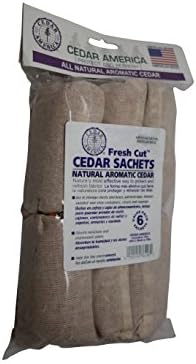 Cedar America Natural Aromatic Cedar Wood Sachets, 2-Pack (12 Count)