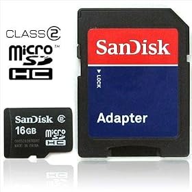 Sandisk Micro Sd / Micro Sdhc 16gb Flash Memory Card for Blackberry Bold 9000 9650 9700 9780 Storm 9500 9520 9530 9550 Gemini 8520 Javelin 8900 Tour 9630 Curve 9300 8530 8320 8310 8300 Torch 9800 Pearl 9100 9105 (Bulk Pack)
