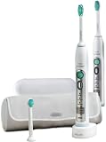 Philips HX6983/33 Sonicare FlexCare Electric Toothbrush With Soft Travel Case - Twin Pack