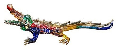 Handmade Alligators Crocodile Art Glass Blown Reptiles Animal Figurine