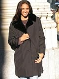 CHIC NEW NUTRIA LINED FUR COAT sz8 #10118