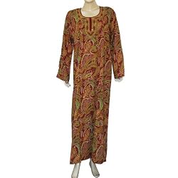 Evening Gown Long Sleeve Viscose Kaftan Size L (kftn855)