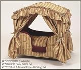 Rust & Brown Stripes Lazy Paws Designer Canopy Pet Bed