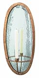 Arteriors Agatha Oval Iron/Mirror Taper Sconce
