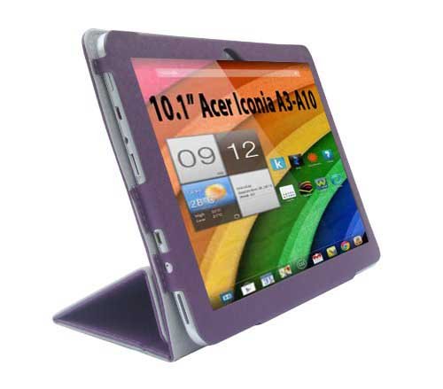 HappyZone PU Leather Case Cover For ACER ICONIA A3-A10 10.1-INCH Tablet, Purple