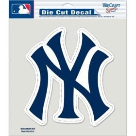 New York Yankees 8x8 (NY) COLOR Die Cut Window Cling: Sports &amp; Outdoors
