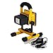Flood Light,Goodee 10w Portable Cordless LED Rechargeable Work Light,100W Halogen Bulb Equivalent, 900lm, 5600mAh Battery,adapter and Car Charger Included,Ip65 Waterproof Outdoor Flood Lights