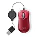 Belkin Retractable Mini Mouse, Jetset Red