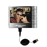 Einziehbares USB Kabel fr Archos 404 CAM mit Hot Sync und aufladen Einsatzmglichkeiten  von Gomadic mit TipExchange Technology